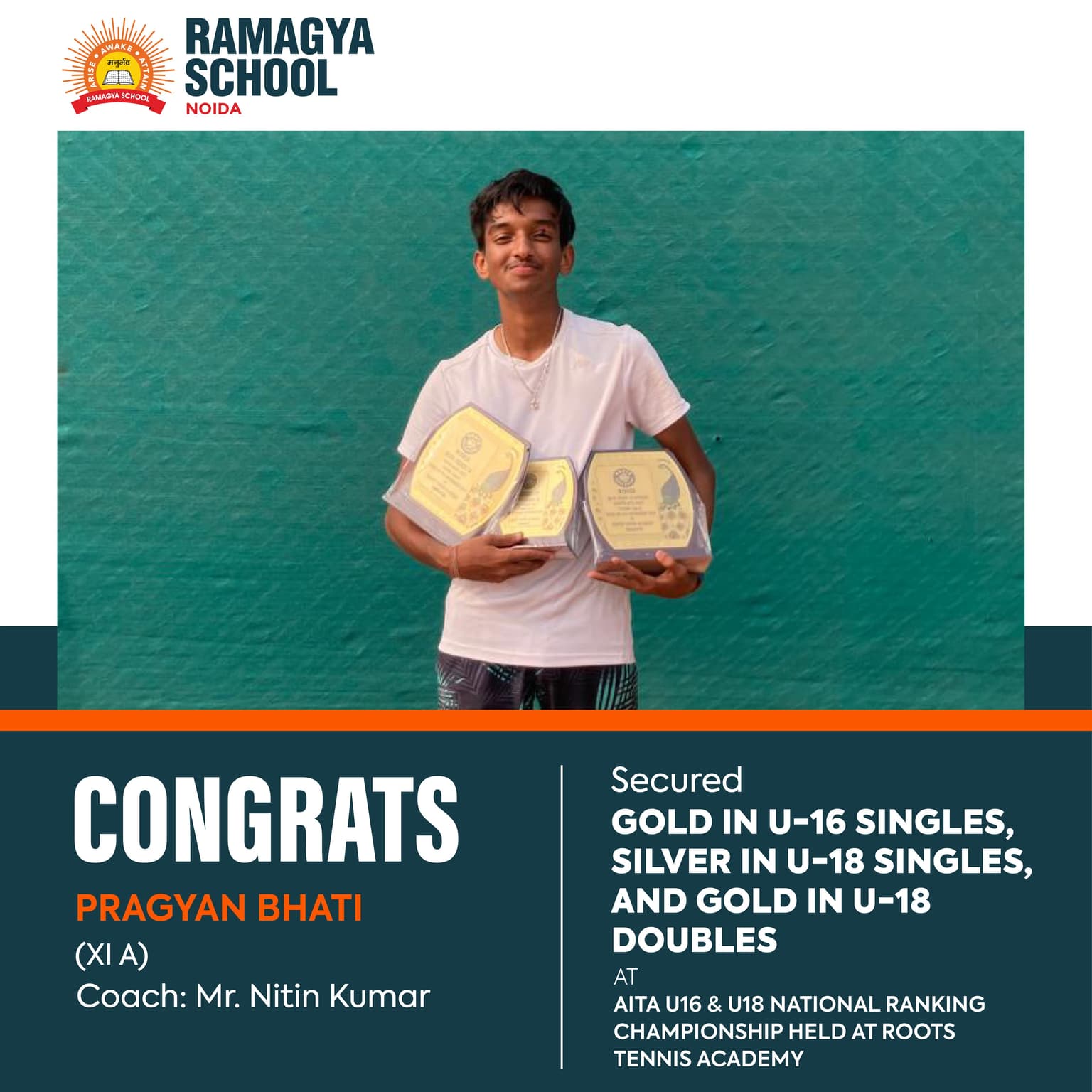 Pragyan Bhati Shines at the AITA U16 &amp; U18 National Ranking Tennis Championship 2024