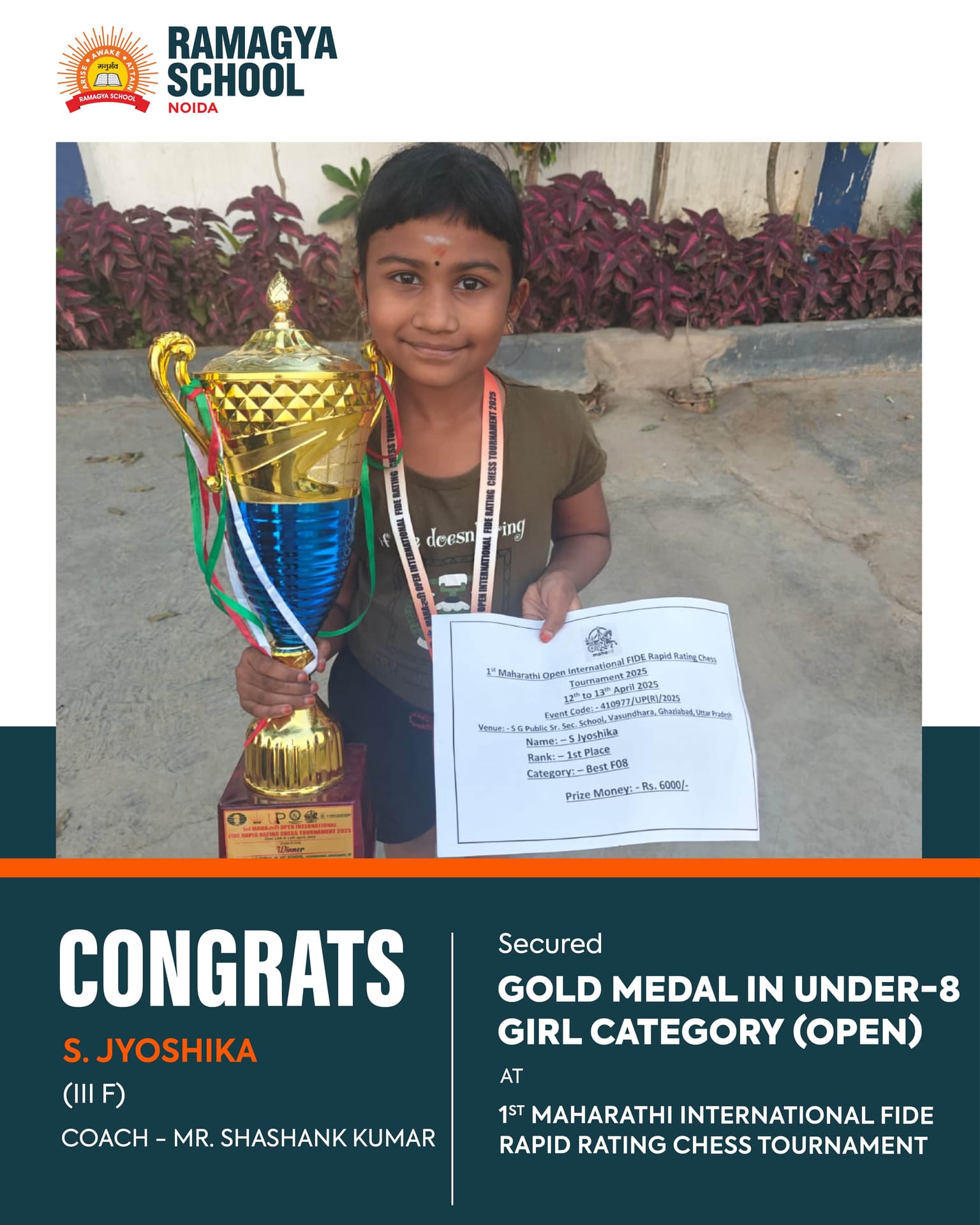 Ramagya’s Rising Star Shines Gold in International Chess Championship