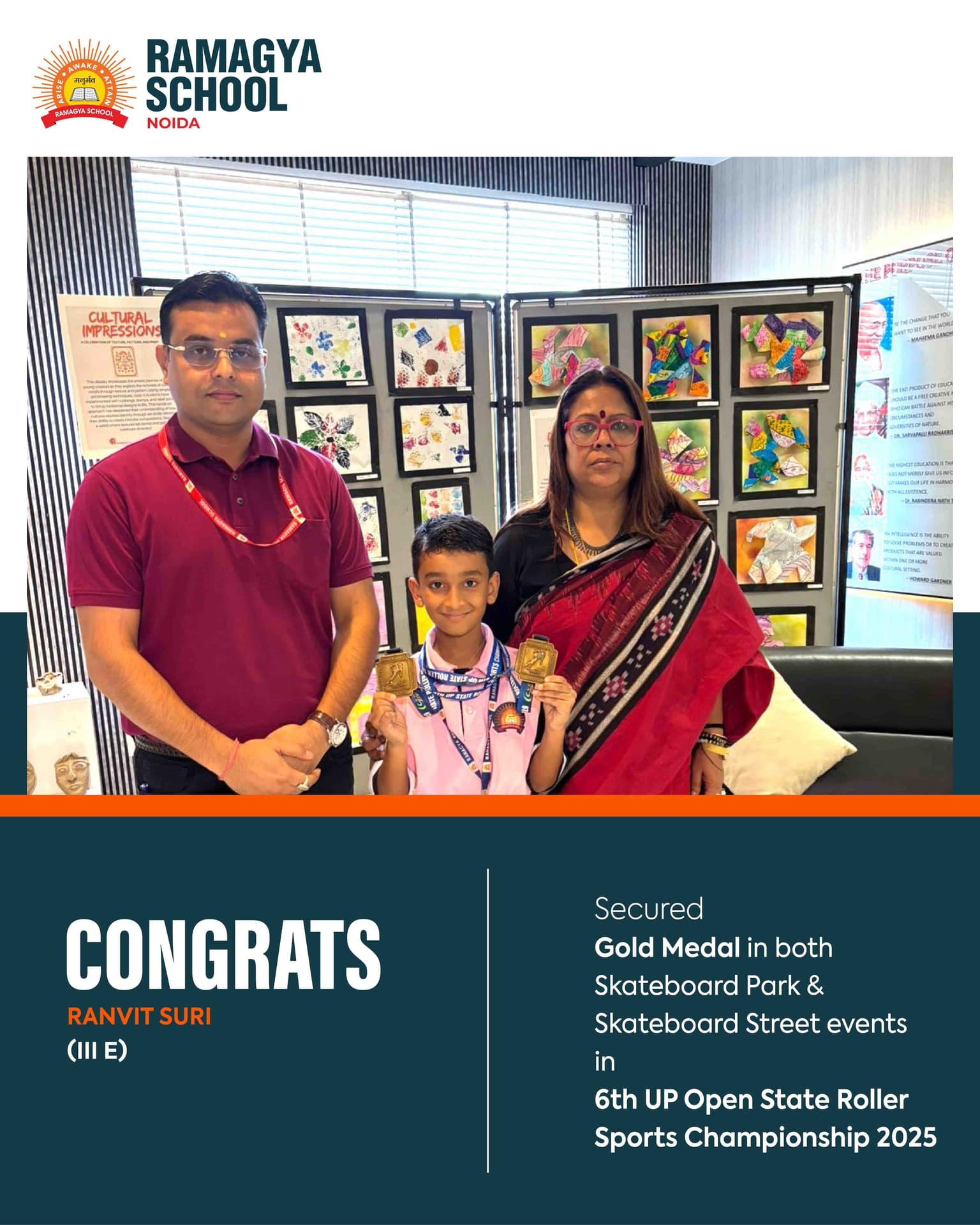 Ramagya’s Young Skateboarding Star Strikes Double Gold at State Championship!