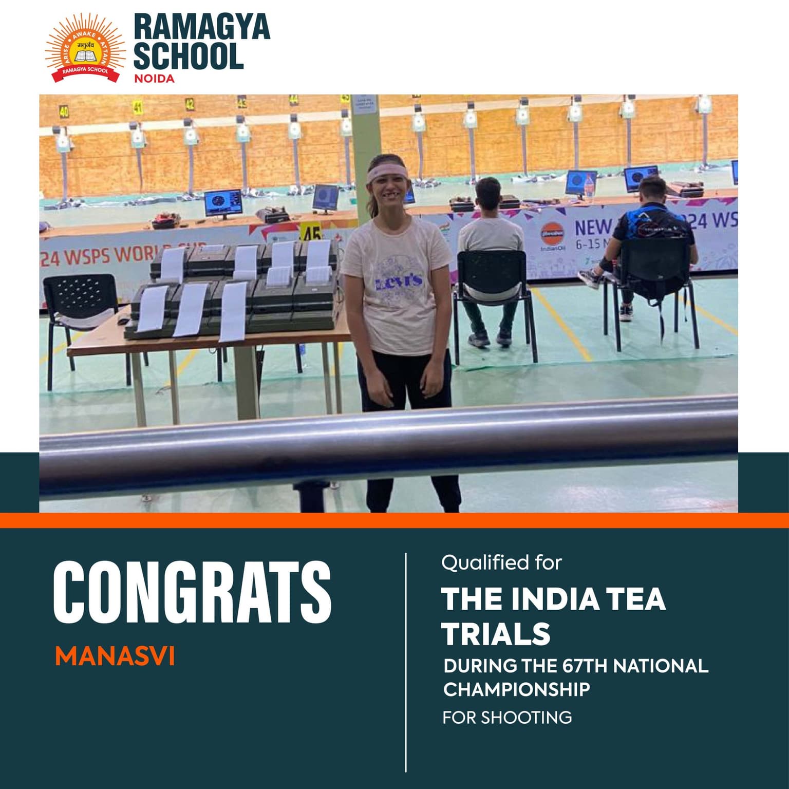 Manasvi Qualifies for India Team Trials at 67th National Championship for Shooting