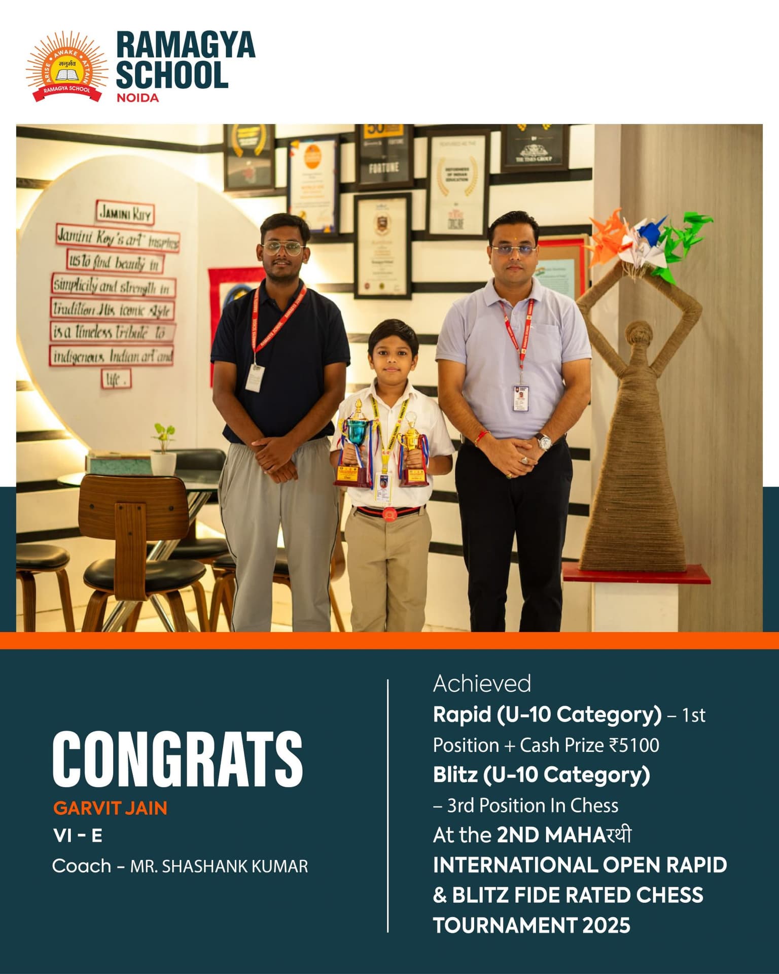 Garvit Jain Shines at International Chess Tournament