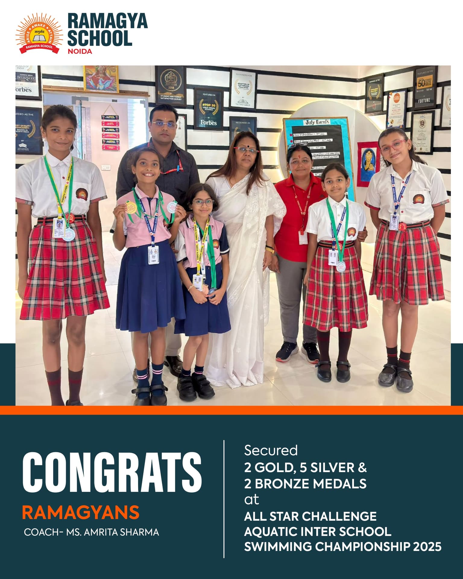 Ramagya School Swimmers Shine at the All Star Challenge Aquatic Championship 2025