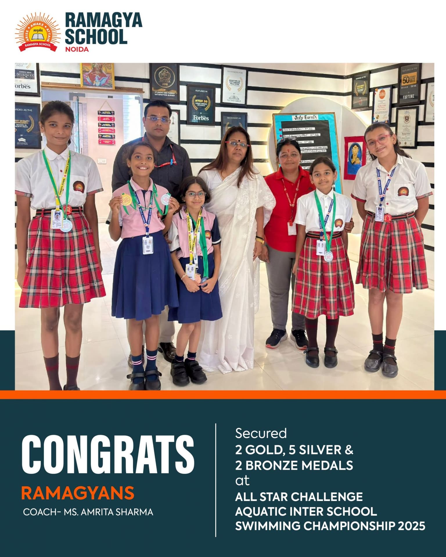 Ramagya School Swimmers Shine at the All Star Challenge Aquatic Championship 2025
